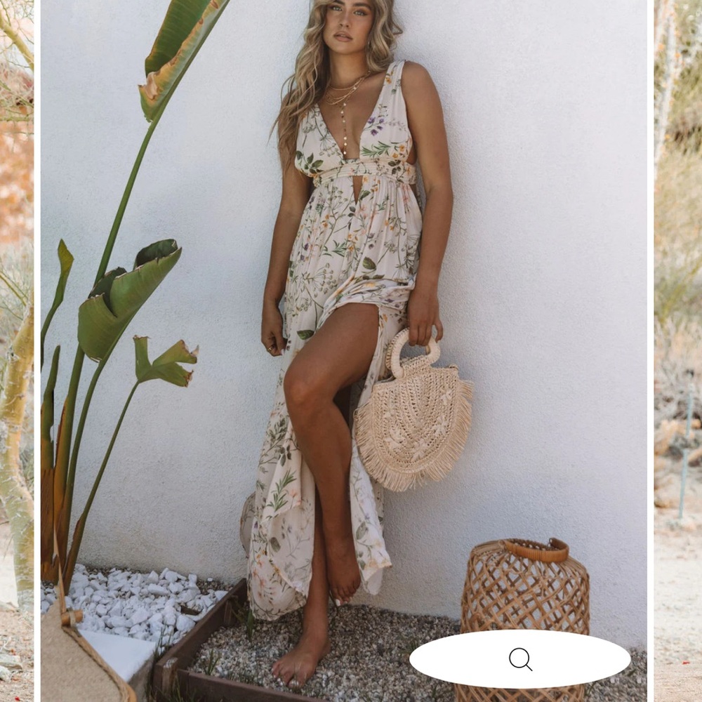 VICI collection floral maxi dress